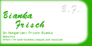 bianka frisch business card